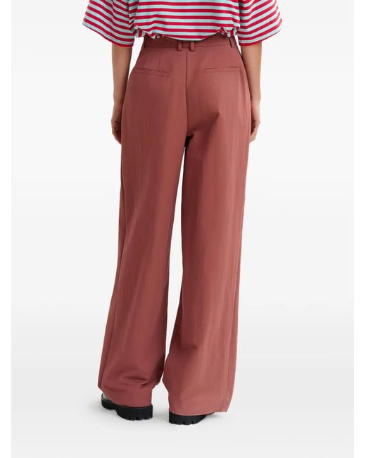 Essentiel Antwerp Red Pleated Trousers