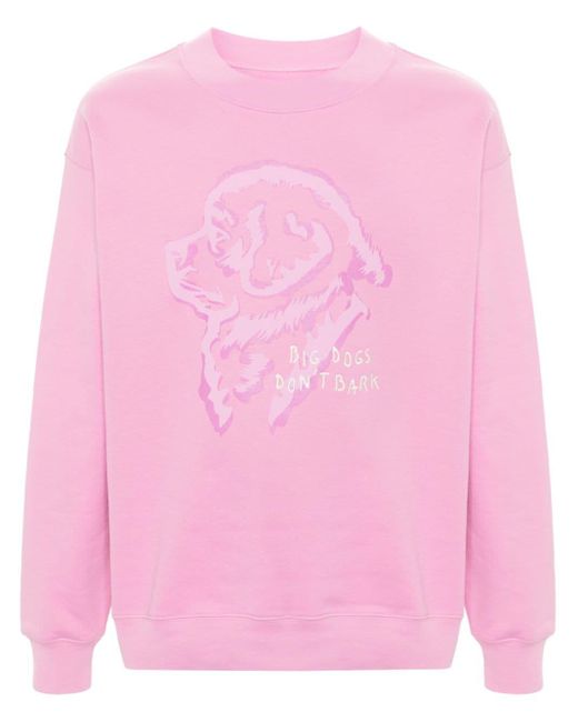 Fay Pink X Pietro Terzini Sweatshirt mit Hunde-Print