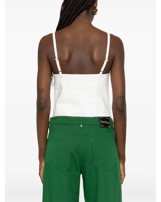 Alice + Olivia White Button Tank Top