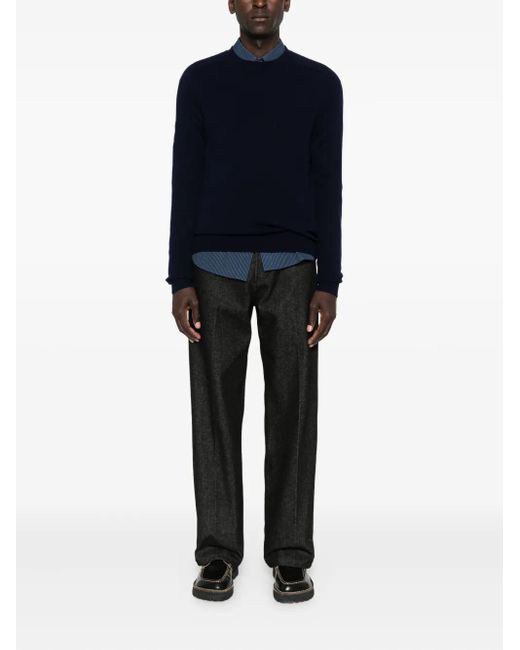 Eric Bompard Blue Hammer Crew-Neck Sweater for men