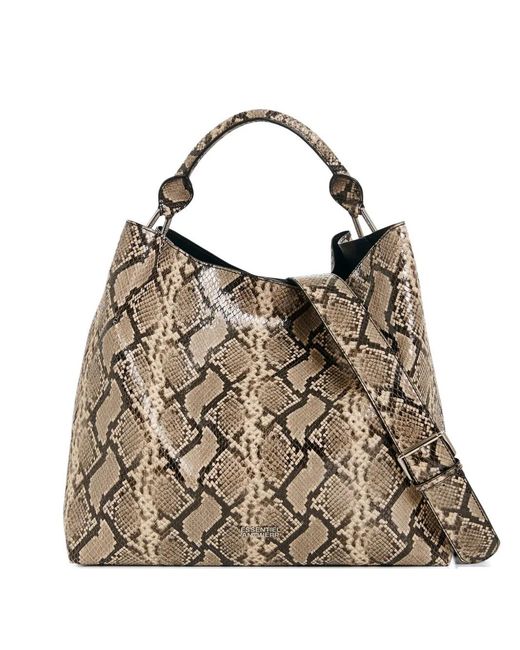 Bolso shopper con estampado de piel de serpiente Essentiel Antwerp de color Multicolor