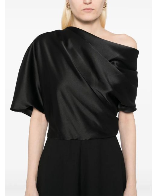 Amsale Black The Slouch Jumpsuit