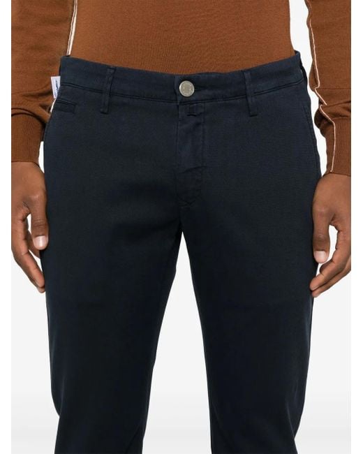 Jacob Cohen Blue Cotton-Blend Trousers for men