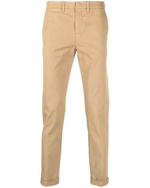 Fay Natural Slim-Fit Leg Trousers for men