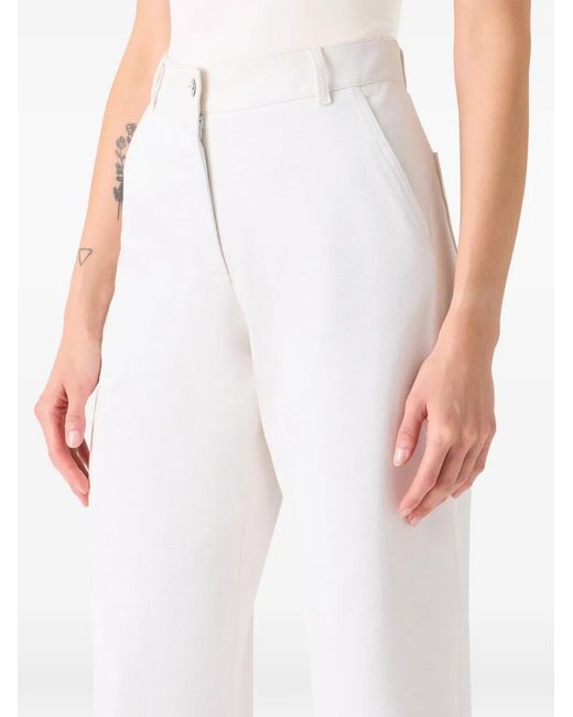 Akris White Jean Finnian À Coupe Ample