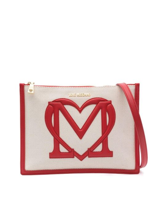 Love Moschino Red Logo-appliqué Cross Body Bag