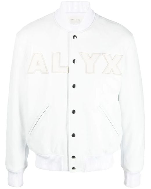 メンズ 1017 ALYX 9SM ロゴパッチ ボンバージャケット White