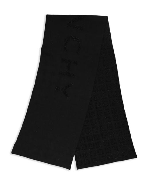 Givenchy Black 4G-Appliqué Scarf