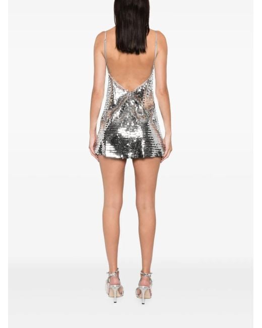 retroféte Gray Tula Sequin Mini Dress
