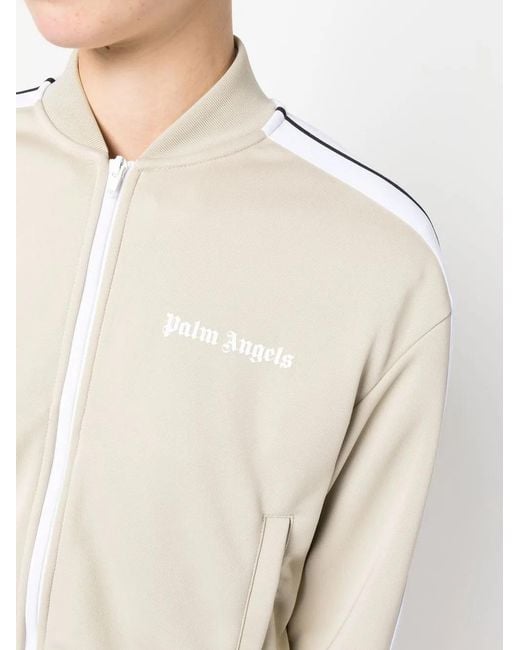 Palm Angels Bomber Jacket Beige White
