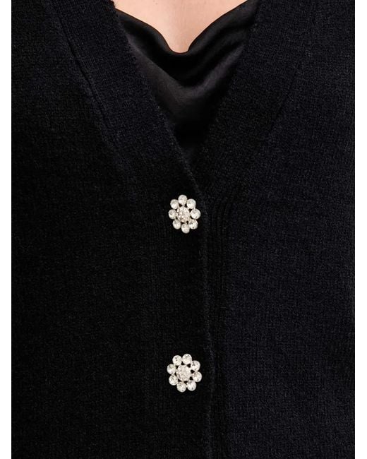 Joseph Ribkoff Black Flower-Detail Cardigan