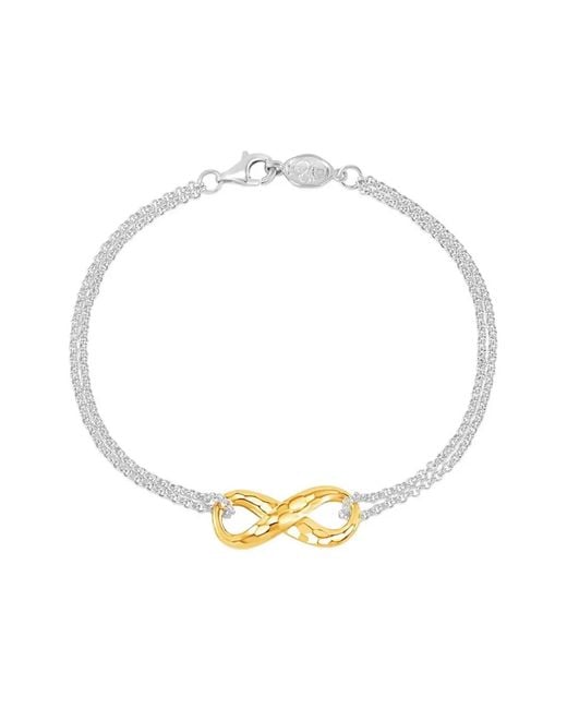 Dower & Hall Metallic Entwined Infinity Two-Tone Bracelet