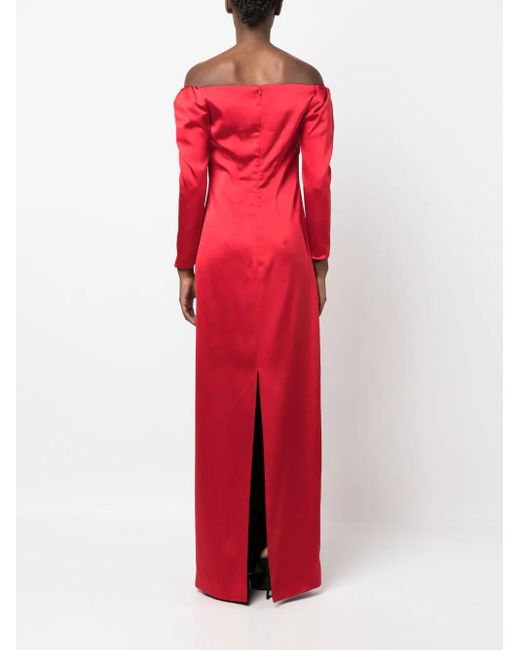 V:PM ATELIER Red Schulterfreies Kleid
