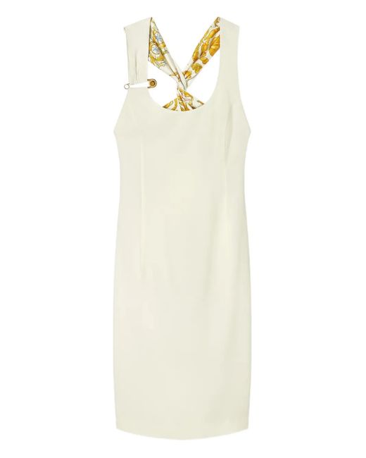 Versace Mini-Jurk Met Gekruiste Bandjes in het White