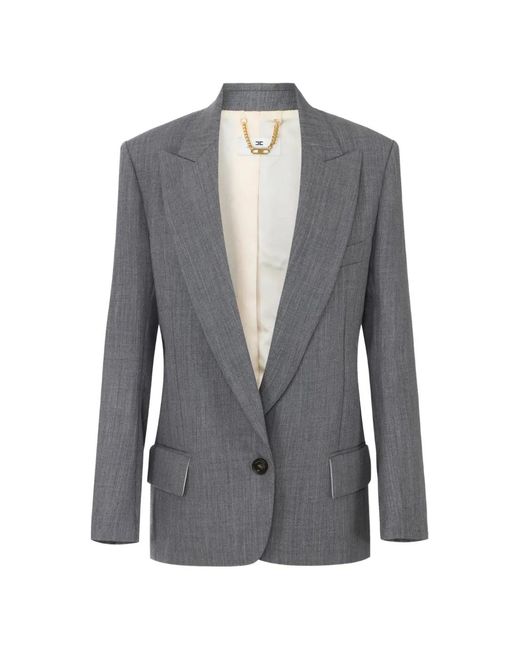 Elisabetta Franchi Blue Wool Jacket