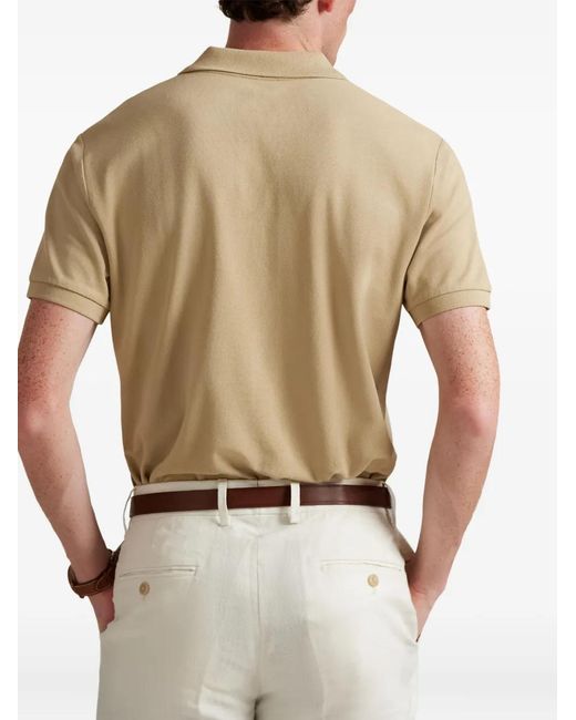 Polo Ralph Lauren Natural Embroidered-Logo Polo Shirt for men