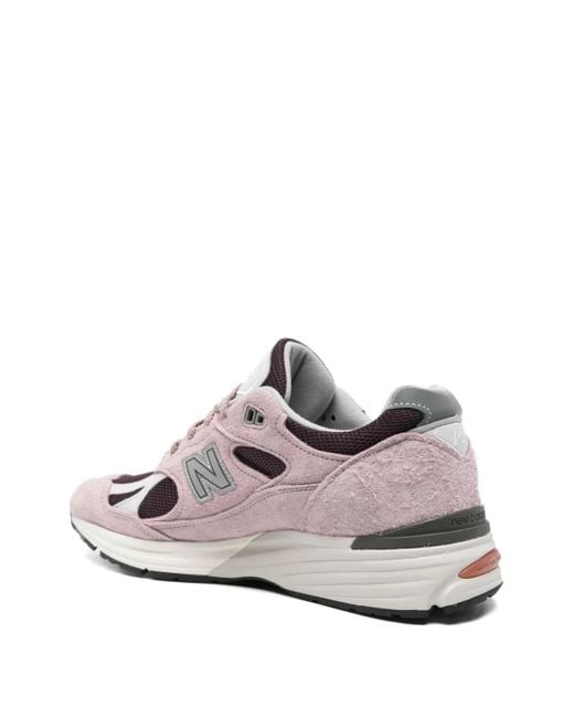 New Balance Pink 991 Suede Sneakers