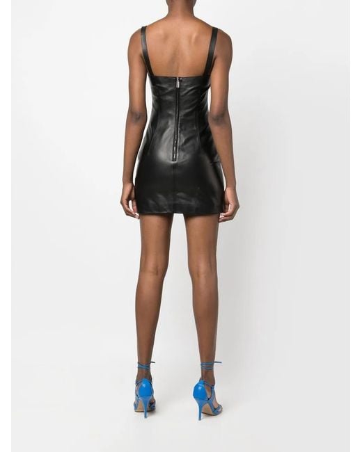 Off-White c/o Virgil Abloh Black Leather Mini Dress