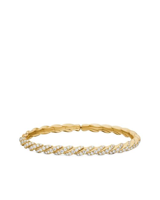 David Yurman White 18Kt Sculpted Cable Flex Bracelet (5Mm)