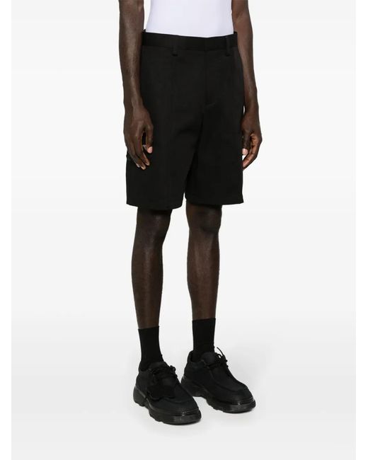 Lanvin Black Mini Chino Shorts for men