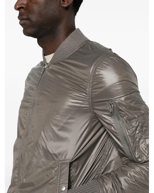 Rick Owens Gray Zip-Up Pockets Jacket for men