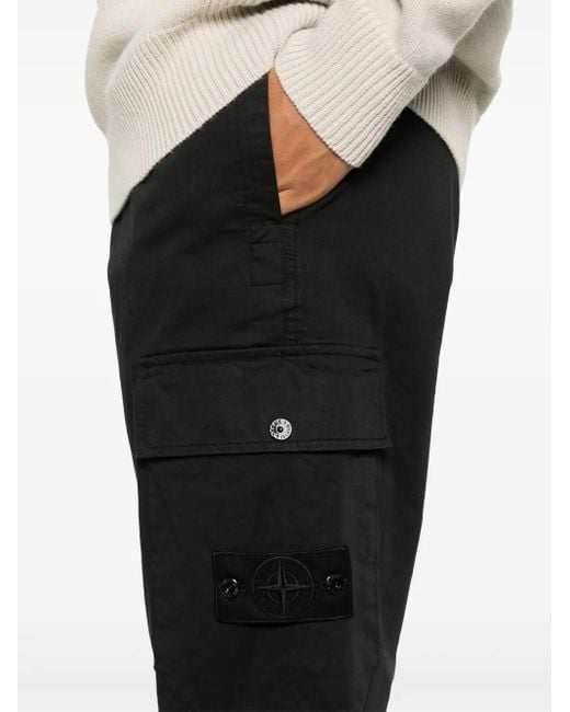 Stone Island Ghost Cargo Broek in het Black voor heren