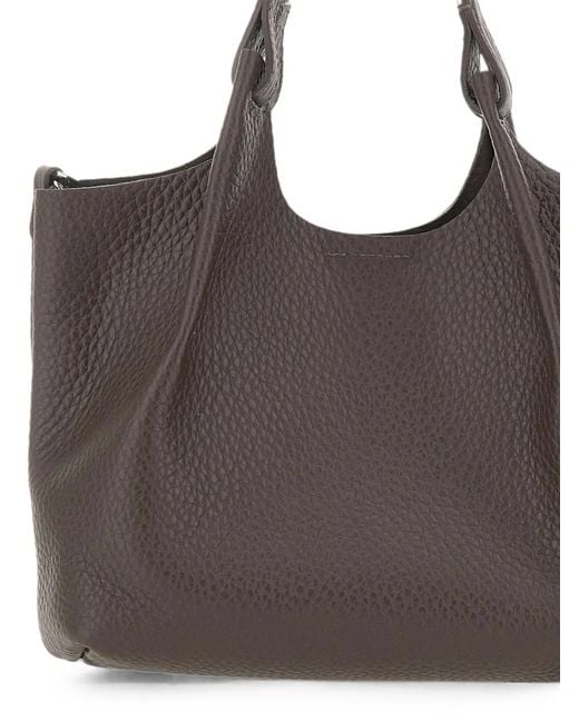 Gianni Chiarini Brown Medium Dua Grained Tote Bag