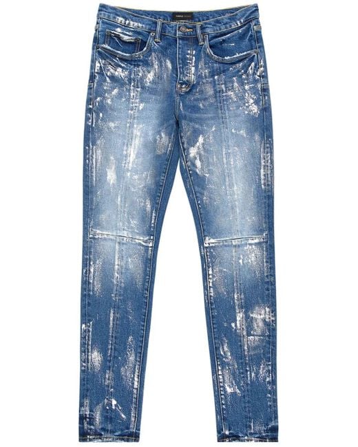 Purple Brand Blue P001 Straight Jeans for men
