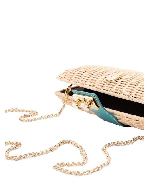 Rodo Natural Chain Clutch Bag