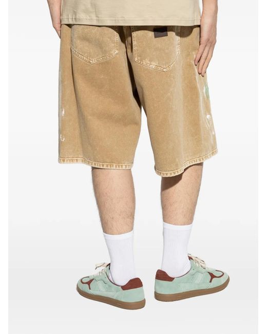 Moschino White Paint Splatter Shorts for men