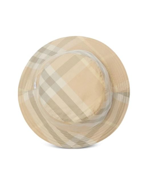 Burberry Natural Check-Pattern Reversible Bucket Hat for men