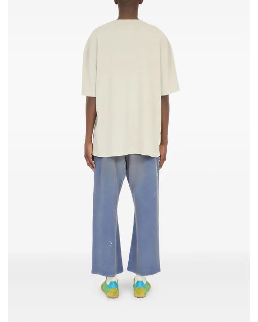 Maison Margiela White Oversized T-Shirt With Signature Numbers Motif for men