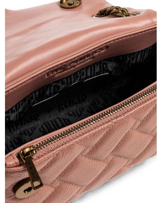 Kurt Geiger Pink Mini Pimlico Quilted Leather Shoulder Bag