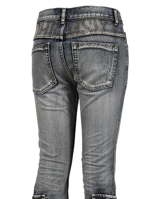 BOHEMSEO Gray Washed Cargo Jeans
