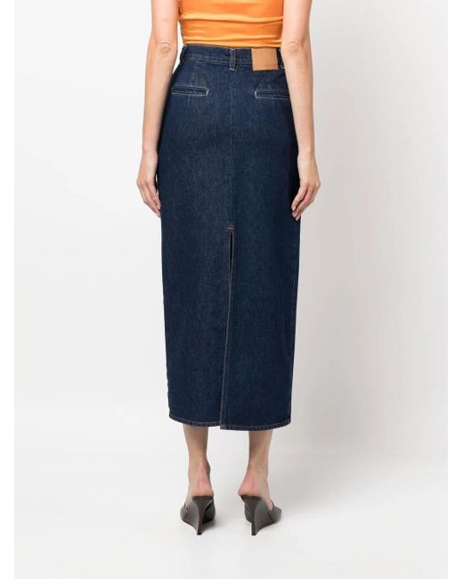 Magda Butrym Blue Tima Denim Midi Skirt