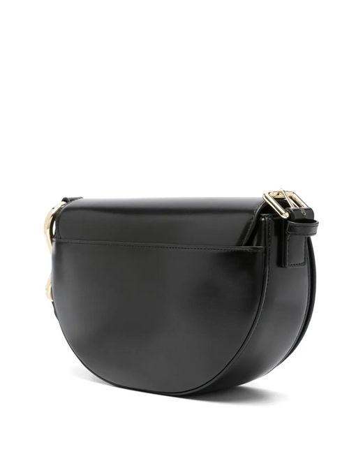 Chiara Ferragni Black Faux-Leather Shoulder Bag