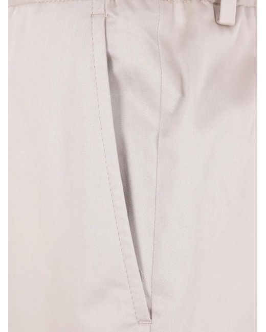Agnona White Belt-Loops Tailored Trousers for men