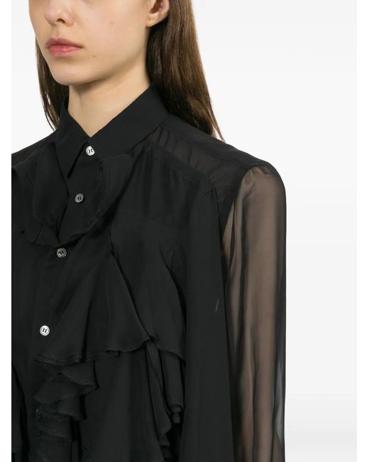 Comme des Garçons Black Ruffled Shirt
