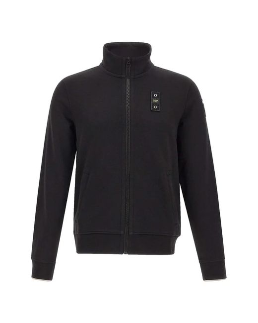 Blauer Blue Logo-Patch Zip-Up Sweater for men