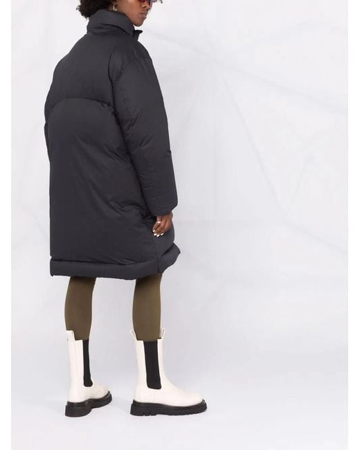 Ambush Black Logo-Patch Padded Coat