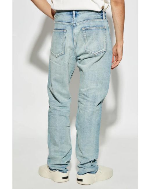 Fear Of God Blue Raw-Cut Straight-Leg Denim Jeans for men