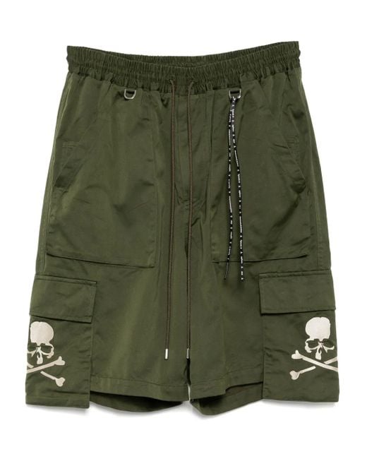 Mastermind Japan Green Skull Cargo Shorts for men