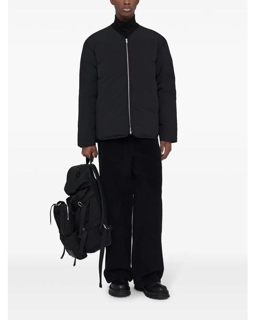 Jil Sander Black Zip-Up Jacket for men