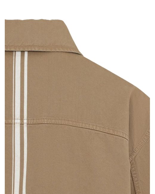 Mordecai Natural Flap Pocket Stripe Back Shirt for men