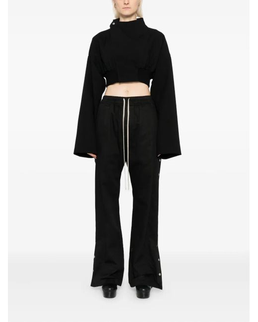 Rick Owens Black Cropped Wool Jacket