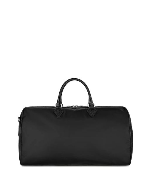 Billionaire Black Crocodile-Embossed Nylon Travel Bag for men