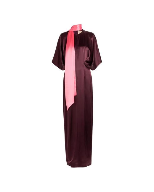 Roksanda Red Sami Scarf-Detail Maxi Dress