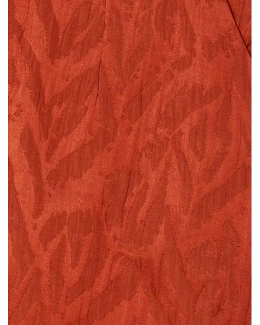 LaDoubleJ Red Animal-Print Shorts