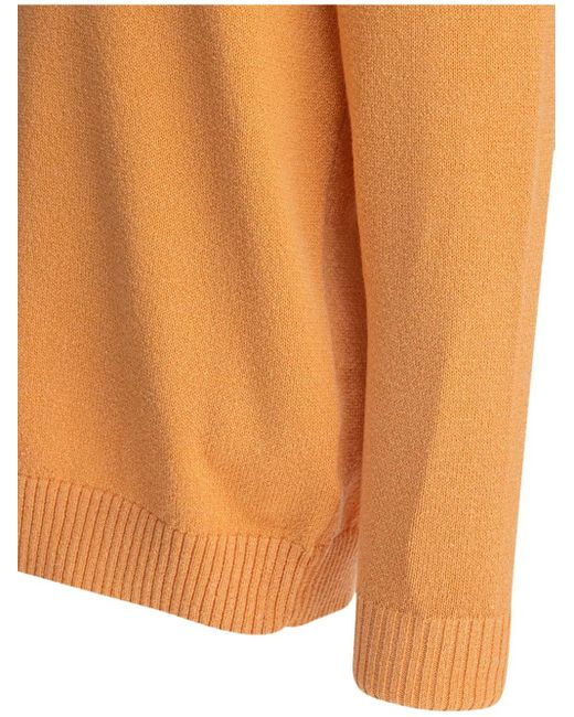 Beams Plus Katoenen Trui Met Ronde Hals in het Orange voor heren