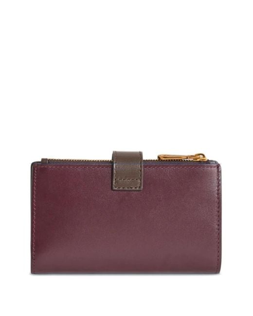 Etro Purple Leather Strap Wallet